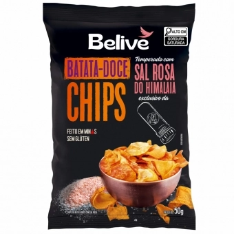 Chips de Batata-Doce Sem Glúten Belive Temperados