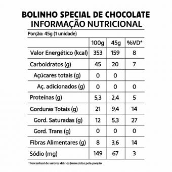 Bolinho Special Belive Sem Açúcar Sem Glúten Sem Leite