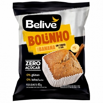 Bolinho Belive Sem Açúcar Sem Glúten Sem Leite